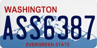 WA license plate ASS6387