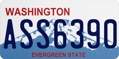 WA license plate ASS6390