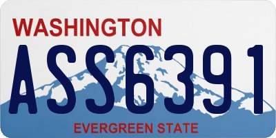 WA license plate ASS6391