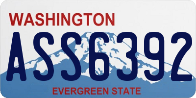 WA license plate ASS6392