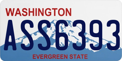 WA license plate ASS6393