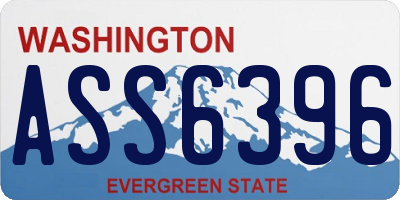 WA license plate ASS6396