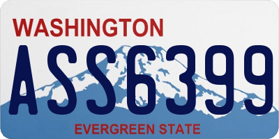 WA license plate ASS6399