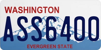 WA license plate ASS6400