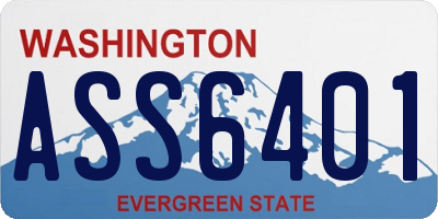 WA license plate ASS6401