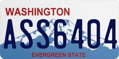 WA license plate ASS6404
