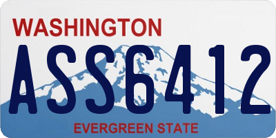 WA license plate ASS6412