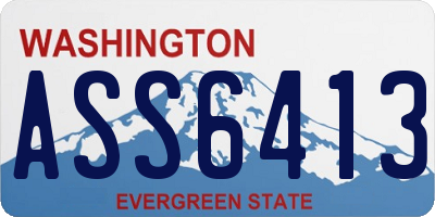 WA license plate ASS6413