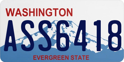 WA license plate ASS6418