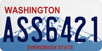 WA license plate ASS6421