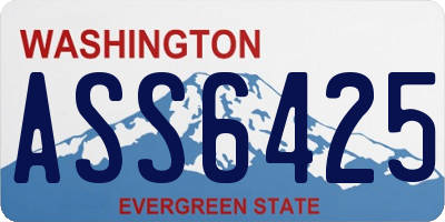 WA license plate ASS6425