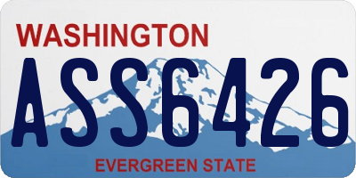 WA license plate ASS6426