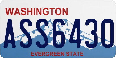 WA license plate ASS6430