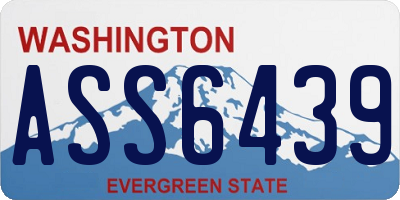 WA license plate ASS6439