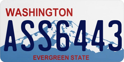 WA license plate ASS6443
