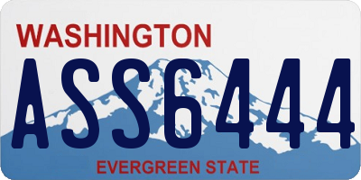 WA license plate ASS6444