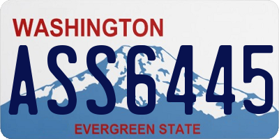 WA license plate ASS6445