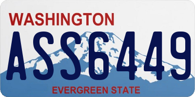 WA license plate ASS6449