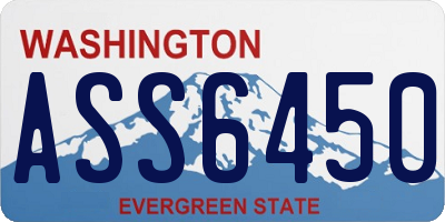 WA license plate ASS6450