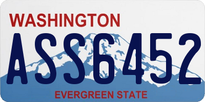WA license plate ASS6452