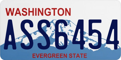 WA license plate ASS6454