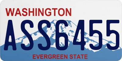 WA license plate ASS6455