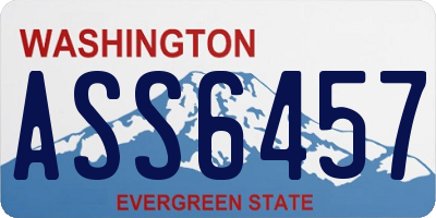 WA license plate ASS6457