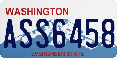 WA license plate ASS6458