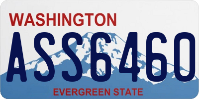 WA license plate ASS6460