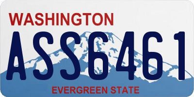 WA license plate ASS6461
