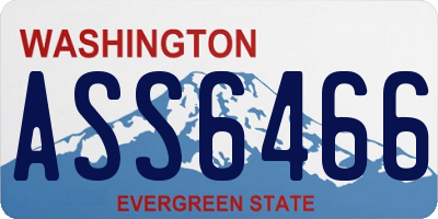 WA license plate ASS6466