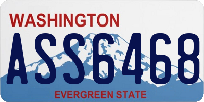 WA license plate ASS6468