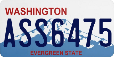WA license plate ASS6475