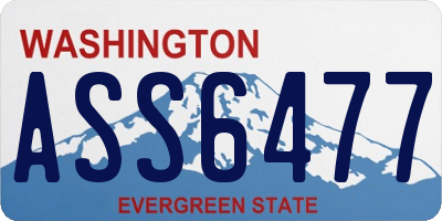 WA license plate ASS6477