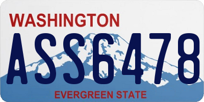 WA license plate ASS6478
