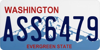 WA license plate ASS6479