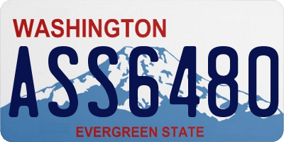 WA license plate ASS6480