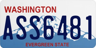 WA license plate ASS6481
