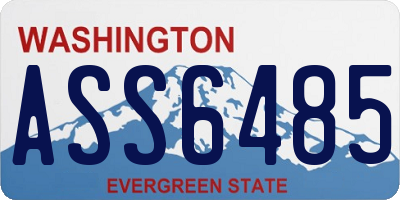 WA license plate ASS6485
