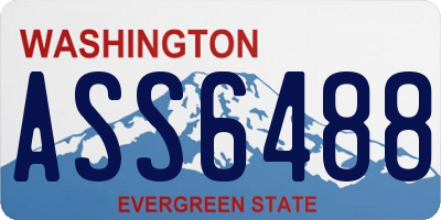 WA license plate ASS6488