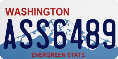 WA license plate ASS6489