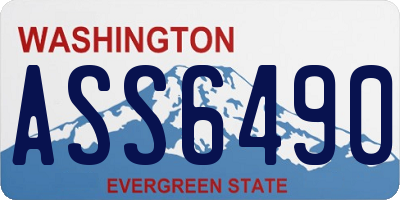 WA license plate ASS6490
