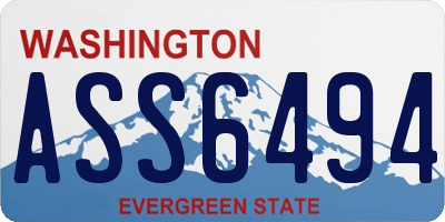 WA license plate ASS6494