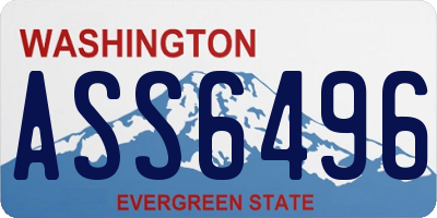 WA license plate ASS6496