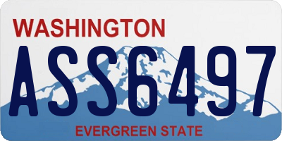 WA license plate ASS6497