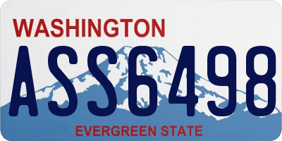 WA license plate ASS6498