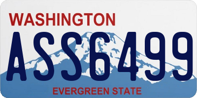 WA license plate ASS6499