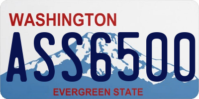 WA license plate ASS6500