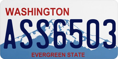 WA license plate ASS6503