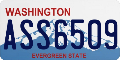 WA license plate ASS6509